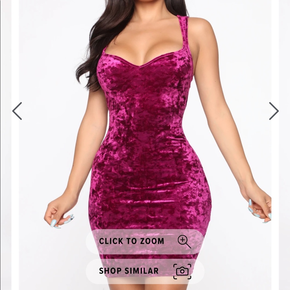 Purple velvet fashion nova dress